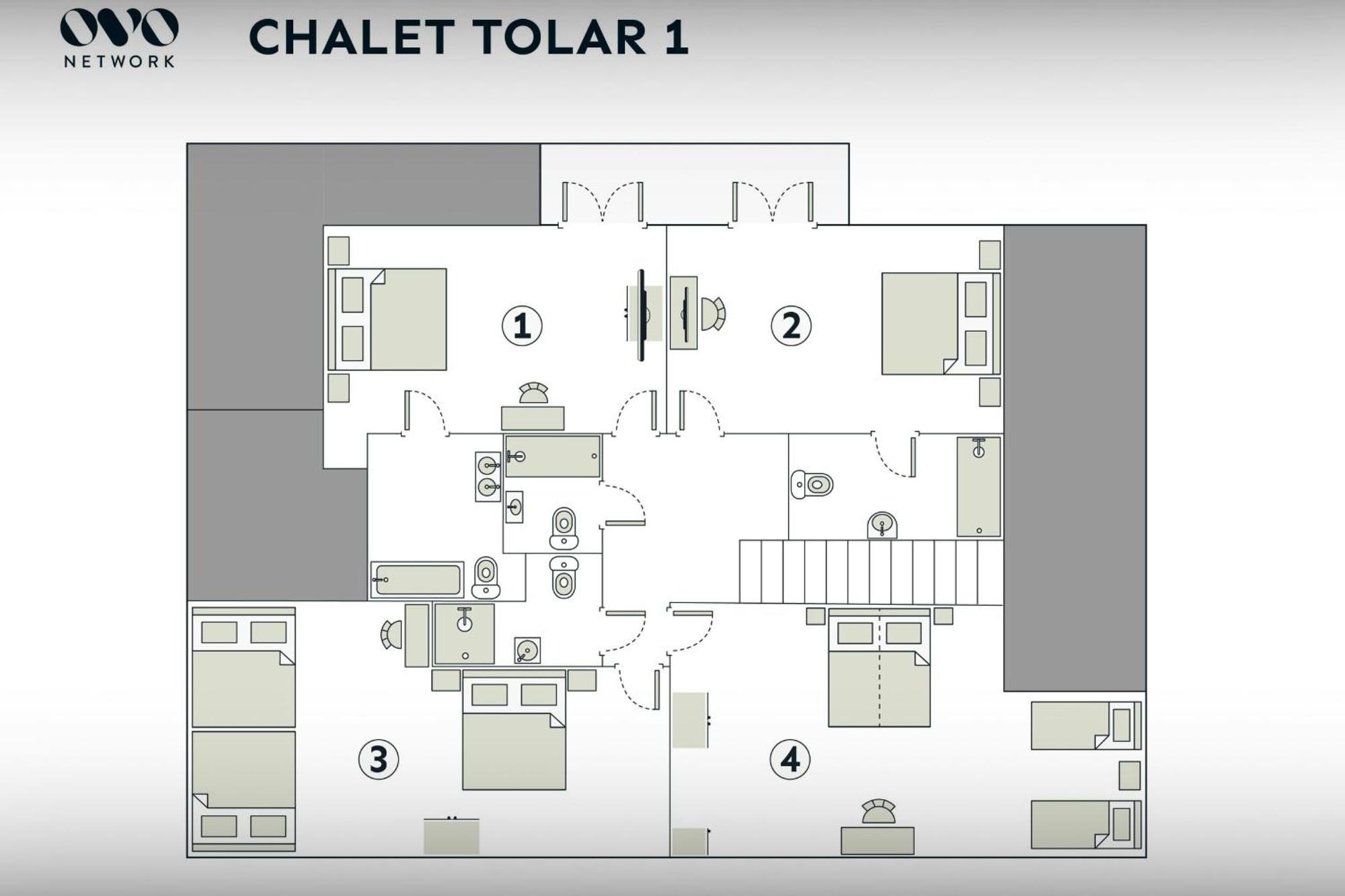 Chalet Tolar - Ovo Network Villa เลอกรองด์บอร์นอง ภายนอก รูปภาพ